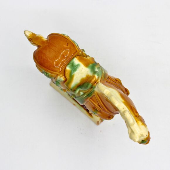 Vintage Tang Style War Horse Figurine Pottery Sculpture Sancai Glaze Asian Decor - Picture 7 of 9